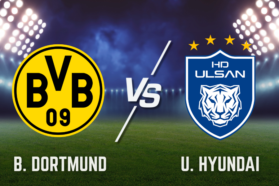 the logos of borussia dortmund and ulsan hyundai football teams