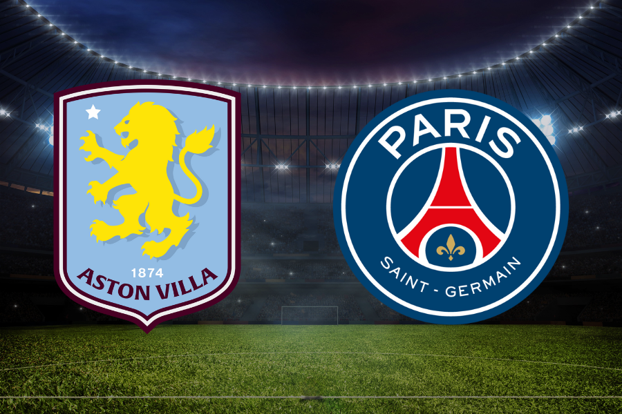 the match between Aston Villa and Paris Saint-Germain