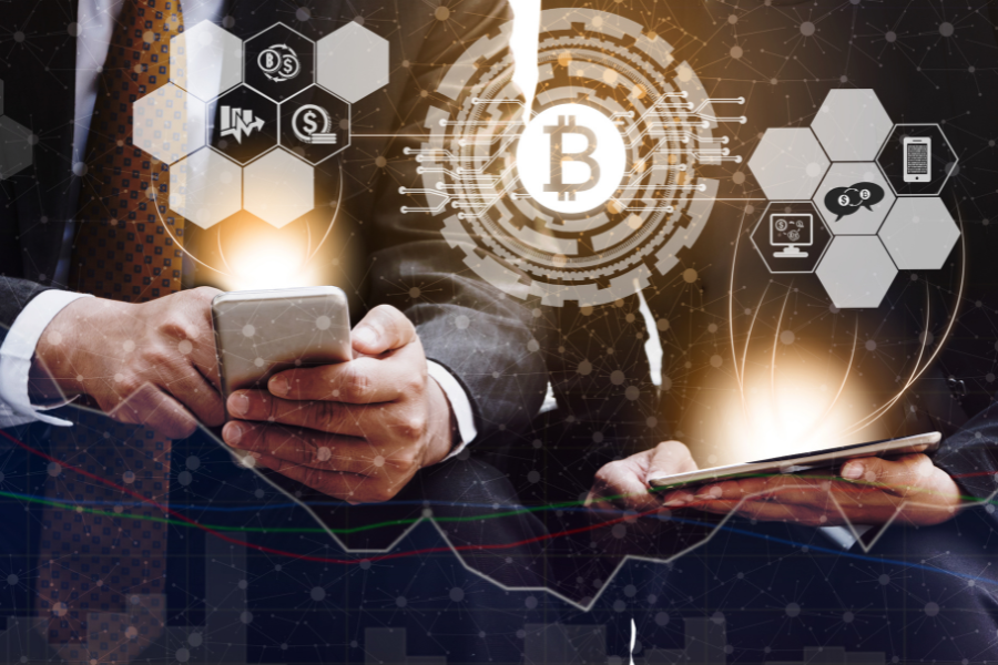 people using cryptocurrencies on their mobile phone