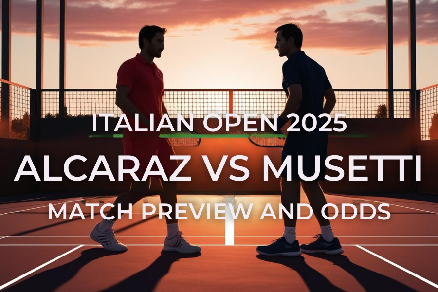 the match between Alcaraz and Musetti