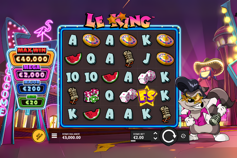 le king slot play interface by hacksaw gaming
