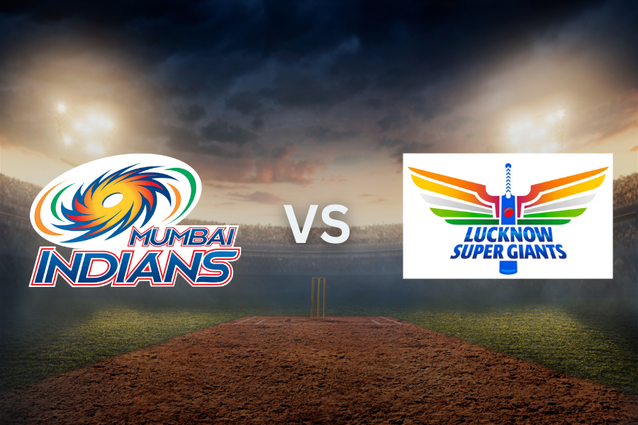 the match between Mumbai Indians (MI) and Lucknow Super Giants