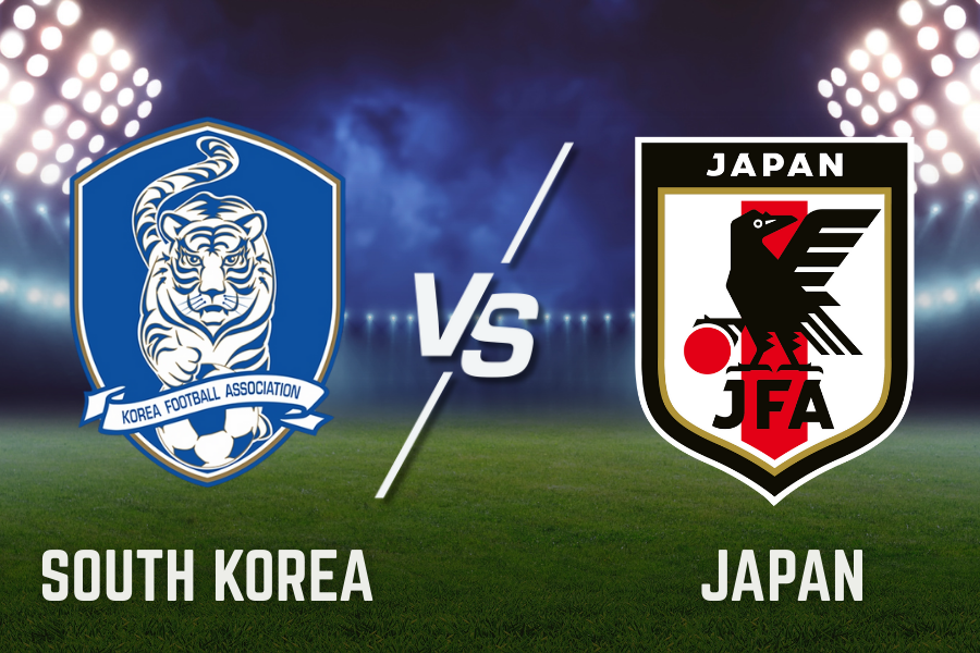 the national logos of the football teams of japan and south korea