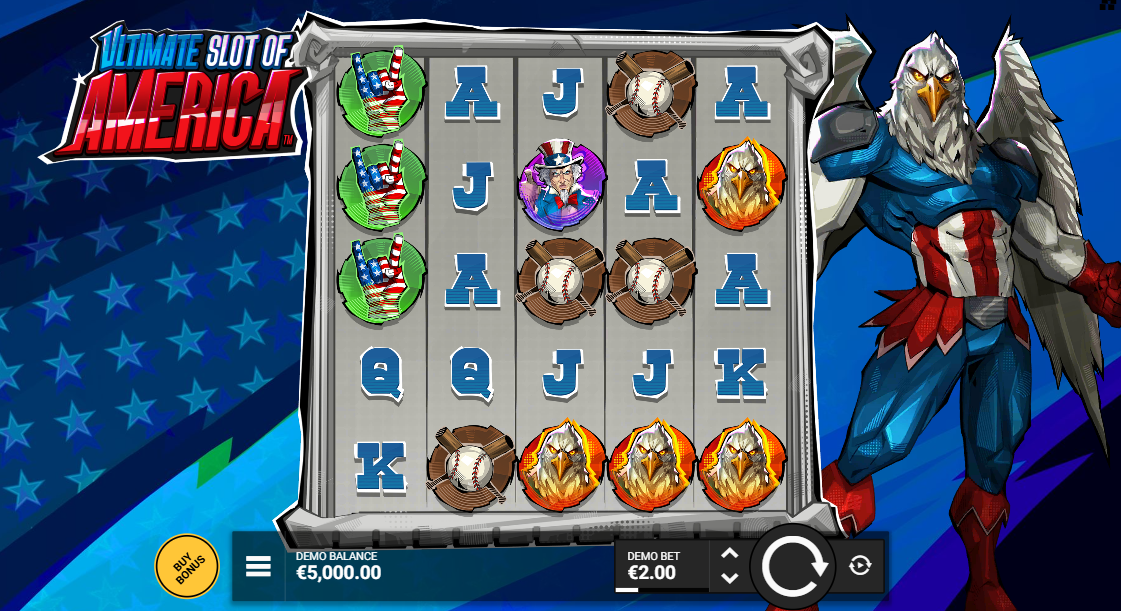 screenshot from stake.com when playing the ultimate slot of america