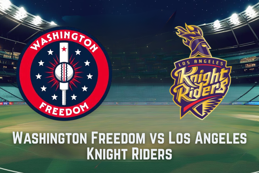 the match between washington freedom and los angeles knight riders logos