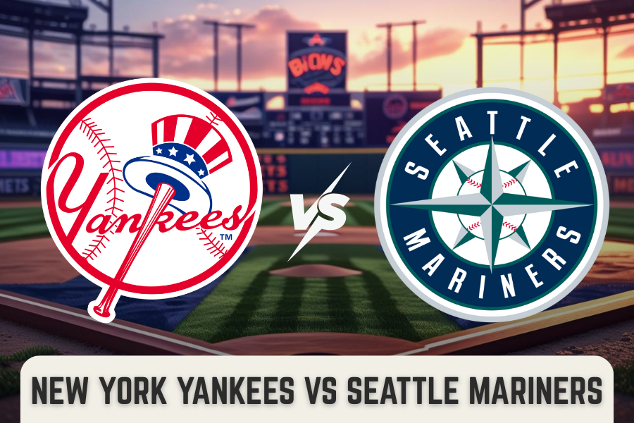 the logos fo the yakees and mariners baseball teams